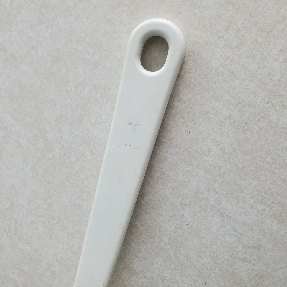 Taylor Made Products White Slotted Spoon Kitchen Utensil with Hanging‎ Hole